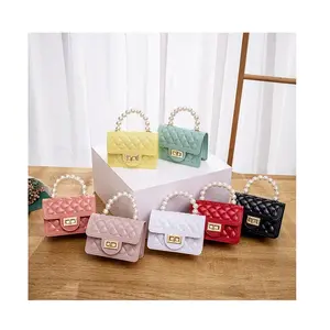 Fashion Candy Color Kid PVC Handbag 2022 Single Shoulder Bag Crossbody Cute Mini Clear Jelly Purse