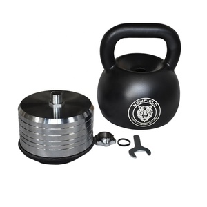 Juego de Pesas Rusas Ajustables Negras de 12-32 kg, Acero C45, Equipo de Entrenamiento de Fuerza para Gimnasio en Casa - Product Image 1