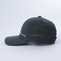 Gorra de béisbol con logotipo bordado personalizado de 6 paneles, gorra de camionero de malla transpirable, gorra de secado rápido con orificio cortado con láser