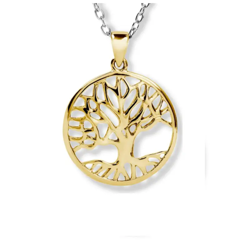 Collar de árbol de la vida clásico, joyería de acero inoxidable, dorado y plateado, de alta calidad, para regalo