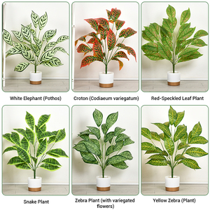 Simulatie Groene Plant Gele Bloemen Zebra Voor Woonkamer Interieurdecoratie Landschap Vloer Groene Potplant - Product Image 6