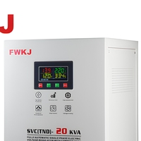 Régulateur de tension entièrement automatique monophasé 20 KVA en cuivre, modèle SVC/TND, réglable, avec écran LCD pour centre de données, 50/60 Hz