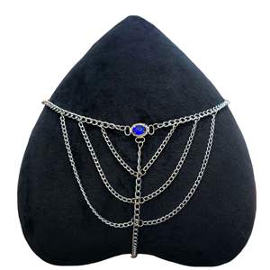 String sexy à chaîne en strass pour femme, bijoux en cristal, G-string, chaîne de corps de luxe en diamant, <span class=keywords><strong>culotte</strong></span>, lingerie exotique, slip T-back, vente en gros - Product Image 4