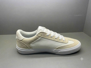 Chaussures décontractées pour hommes à semelle vulcanisée, dessus en cuir fendu, semelle extérieure en caoutchouc durable, fabricant OEM - Product Image 6