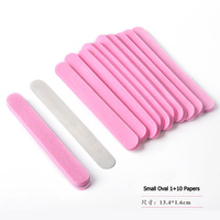 10 pièces lime à ongles en papier de verre amovible rose avec poignée en acier inoxydable tampon à ongles de remplacement en métal 100/180 pour manucure