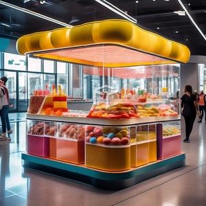 Grosir Bespoke eceran kios permen kustom Mall kios permen warna-warni kios permen untuk Mall - Product Image 5