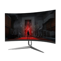 Moniteur d'ordinateur incurvé 27 pouces 2K QHD 180 Hz Noir Sans Cadre pour PC PS4 Gaming