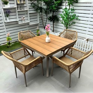 <span class=keywords><strong>Fauteuil</strong></span> en <span class=keywords><strong>rotin</strong></span> PE écologique avec cadre en alliage d'aluminium, résistant à la décoloration et facile à nettoyer, pour jardin et balcon extérieur - Product Image 2
