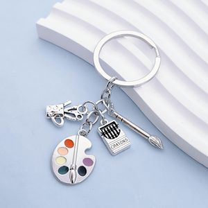 Thời Trang Vẽ Công Cụ Keychain Cho Họa Sĩ Sơn Bàn Chải Bút Chì Màu Bảng Màu Móc Khóa Ba Lô Mặt Dây Chuyền Handmade Túi Phụ Kiện - Product Image 2