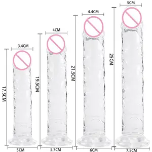 huge size crystal women masturbation tool TPE dildo