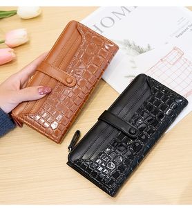 Nouveau portefeuille long pour femme 2024, porte-cartes mignon, pochette en cuir PU, sac à main, portefeuille court en cuir PU pour étudiant - Product Image 1