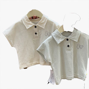 Camiseta con cuello tipo polo para niños, a la moda, elegante y versátil, estilo nuevo para bebés - Product Image 3