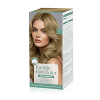 Pewarna Rambut Naspura Bubble Bebas Amonia dengan Ekstrak Tumbuhan Alami, Mencerahkan Rambut Uban Secara Merata, OEM