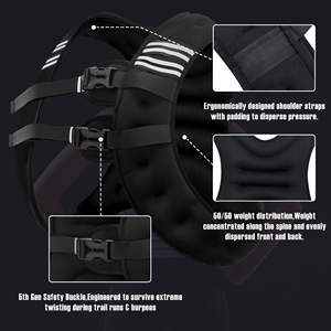 Adjustable Weighted Durable Tactical Weighted Vest High Quality Hot Selling <b>Weight</b> <b>Training</b> Vest Adjustable Lifting Vest - Product Image 5