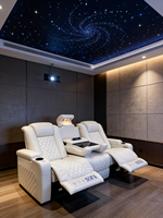 Sofá Reclinable Eléctrico de 3 Plazas de Fabricación Original, Estilo de Alta Calidad, Sofá de Cuero para Cine en Casa, Sofás Reclinables para Cine en Casa