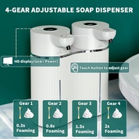 Distributeur de liquide à main pour salle de bain accessoires de douche distributeur de savon double mural en plastique