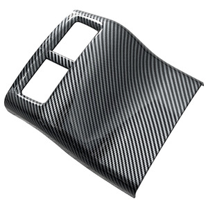 Carbon Fiber <b>Armrest</b> Box Cover <b>For</b> 15-23 Dodge Challenger Rear Air Vent Decoration <b>Car</b> Interior Accessory ABS Adhesive - Product Image 1
