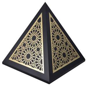 Caja de Almacenamiento de Joyas Rectangular de Madera Moderna y Lujosa DS con Pegatinas Metálicas Grabadas al Estilo Árabe Personalizadas - Product Image 2