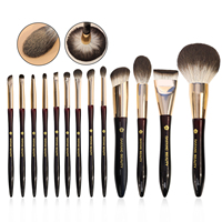 Lot de 12 pinceaux de maquillage professionnels véganes personnalisés avec logo, brillants, de haute qualité, pour femmes - Vente chaude en gros OEM