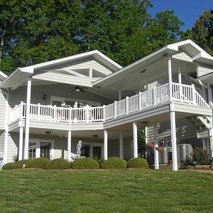 Rampe d'<span class=keywords><strong>escalier</strong></span> en <span class=keywords><strong>PVC</strong></span> blanc pour intérieur/extérieur, 6' x 3' - Product Image 4