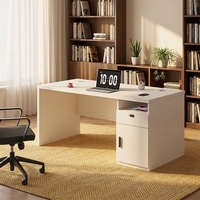 Bureau de travail moderne et durable, mobilier commercial avec grand espace, style panneau en bois pour le personnel
