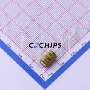 Condensateur électrolytique en aluminium à montage traversant LKMC0901H470MF, montage traversant, D6.3xL9mm 47uF 20% 50V 385mA-100kHz - Product Image 2