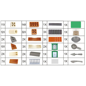 Jinying สถาปนิกปูนซีเมนต์แบบ DIY ประกอบวิลล่าสำหรับเด็กบ้าน<span class=keywords><strong>ตุ๊กตา</strong></span>อิฐ DIY อาคารซ้อนอิฐพลาสติกบ้าน - Product Image 4