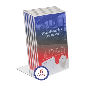 Exhibidor de Menú en Forma de L Personalizado OEM, Soporte de Acrílico Transparente de 2-10 mm de Grosor para Uso en Comercios y Restaurantes - Product Image 3