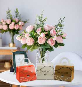 Scatola di Lusso per Bomboniere <span class=keywords><strong>Matrimonio</strong></span> in Cartone, Confezione per Dolci con Manico, Riciclabile e Pieghevole, per Matrimoni e Compleanni - Product Image 4