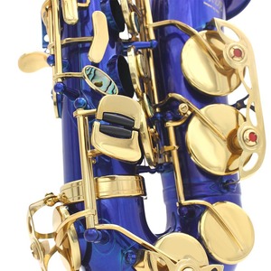 <span class=keywords><strong>SLADE</strong></span> Saxophone Alto Eb E Plat Laiton Laqué Or Arabesque <span class=keywords><strong>Sax</strong></span> Bleu Avec Étui Gants Chiffon De Nettoyage <span class=keywords><strong>Sax</strong></span> Pièces & Accessoires - Product Image 4