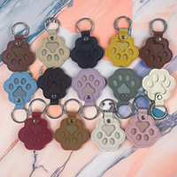 Sac de rangement pour poils d'animaux en cuir PU, avec breloque photo commémorative et pendentif porte-clés patte de chat – Vente chaude