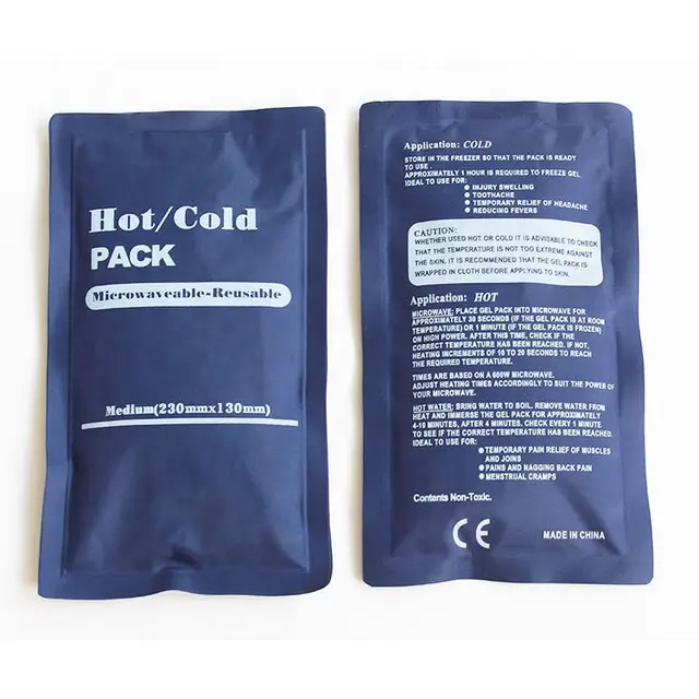 Pacote de gelo quente e frio reutilizável de nylon gel durável personalizado de alta qualidade