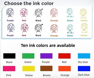 Timbri Automatici Approvati dagli Insegnanti con Impugnatura Colorata e Motivo Personalizzato per Ufficio e Aula - Product Image 3