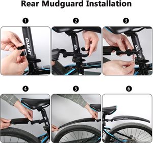 Superbsailバイク折りたたみ式伸縮式フロントリアフェンダーMTBロードバイククイックリリースマッドガード自転車サイクリングパーツ - Product Image 4