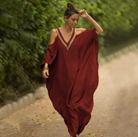 Nouvelle robe de plage à col en V et bordure dorée, style épaules dénudées, ample et grande taille, idéale pour les vacances, haut de bikini, vêtement de protection solaire