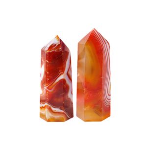 도매 단일 뾰족한 육각형 프리즘 타워 자연 홍옥 치유 돌 민속 공예 홈 장식 - Product Image 4