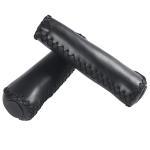 Poignées de <span class=keywords><strong>vélo</strong></span> classiques, rétro, en <span class=keywords><strong>cuir</strong></span> véritable <span class=keywords><strong>marron</strong></span>, 1 paire, prix d'usine, pièces de <span class=keywords><strong>vélo</strong></span> - Product Image 2