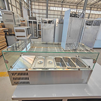 Épandeur de pizza refroidi par air professionnel Fresher Commercial Salad Bar Réfrigérateur Table de fruits
