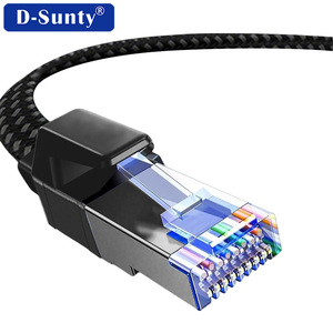 Câble Ethernet plat tressé Cat8 40 Gbps 2000 MHz, câble réseau LAN haute vitesse pour routeur de jeu, modem - Product Image 3