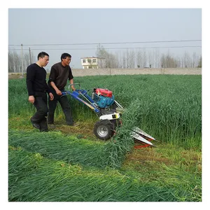 paddy field crop cutting machine small farm reaper weed grass cutter mower manual tractor agricultural harvester machinery