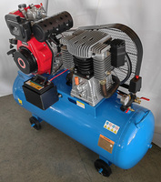Kompresor Udara Portabel Sayi K30 10HP Mesin Diesel Kepala Aluminium Berpendingin Udara Berpelumas dengan Pompa Tangki 200L Kapasitas 600L/Menit