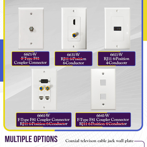 1 2 duy nhất Port Bảng điều chỉnh núi DC Power Jack Home tường tấm Mạng faceplate cho TV Coax RJ45 Keystone - Product Image 3