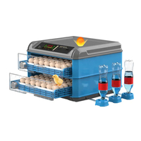 Incubateur à œufs à rouleaux entièrement automatique pour poulets, capacité de 128 œufs, taux d'éclosion de 98%, équipement d'élevage avicole