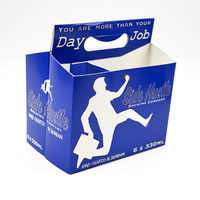 Paquet de 6 porte-bouteilles de bière en carton ondulé pliable personnalisé, blanc uni avec gaufrage, plastification mate, dossier de type boîte