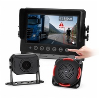 Caméras de recul étanches IP69 PWAS pour camions lourds, écran IPS 7 pouces, affichage quadruple 1080P