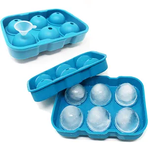 硅胶冰块托盘组合圆形冰球模具6圆形冰球