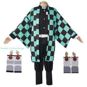 Costume de cosplay pour adultes et enfants, inspiré de l'anime Demon Slayer Kimetsu No Yaiba, avec des tenues de Kamado <span class=keywords><strong>Tanjirou</strong></span> et Kamado Agatsuma Zenitsu, et des kits de <span class=keywords><strong>kimono</strong></span> - Product Image 2