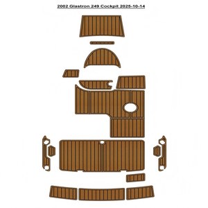 Alfombrilla de Espuma EVA para Cubierta de Barco Glastron 249 2002, Estilo SeaDek Gatorstep, Autoadhesiva, Imitación Madera de Teca - Product Image 1