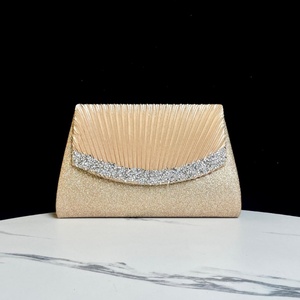 Wholesale <b>Wedding</b> Party Evening Bags Women Handbag Luxury Rhinestones Party Lady <b>Clutch</b> Bag Ladies Satin Shoulder Chain Handbags - Product Image 1