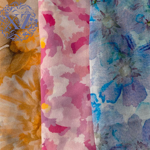 Đa Màu Sắc Bền Vững Sọc Polyester In Kỹ Thuật Số Vải Tùy Chỉnh Kỹ Thuật Số In Hoa Voan Vải Cho Phụ Nữ Ăn Mặc - Product Image 1